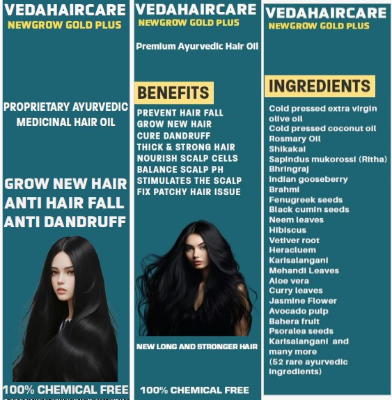 NewGrow Gold Plus Ayurvedic Hair Oil for Pregnant Women β VedaHairCare India