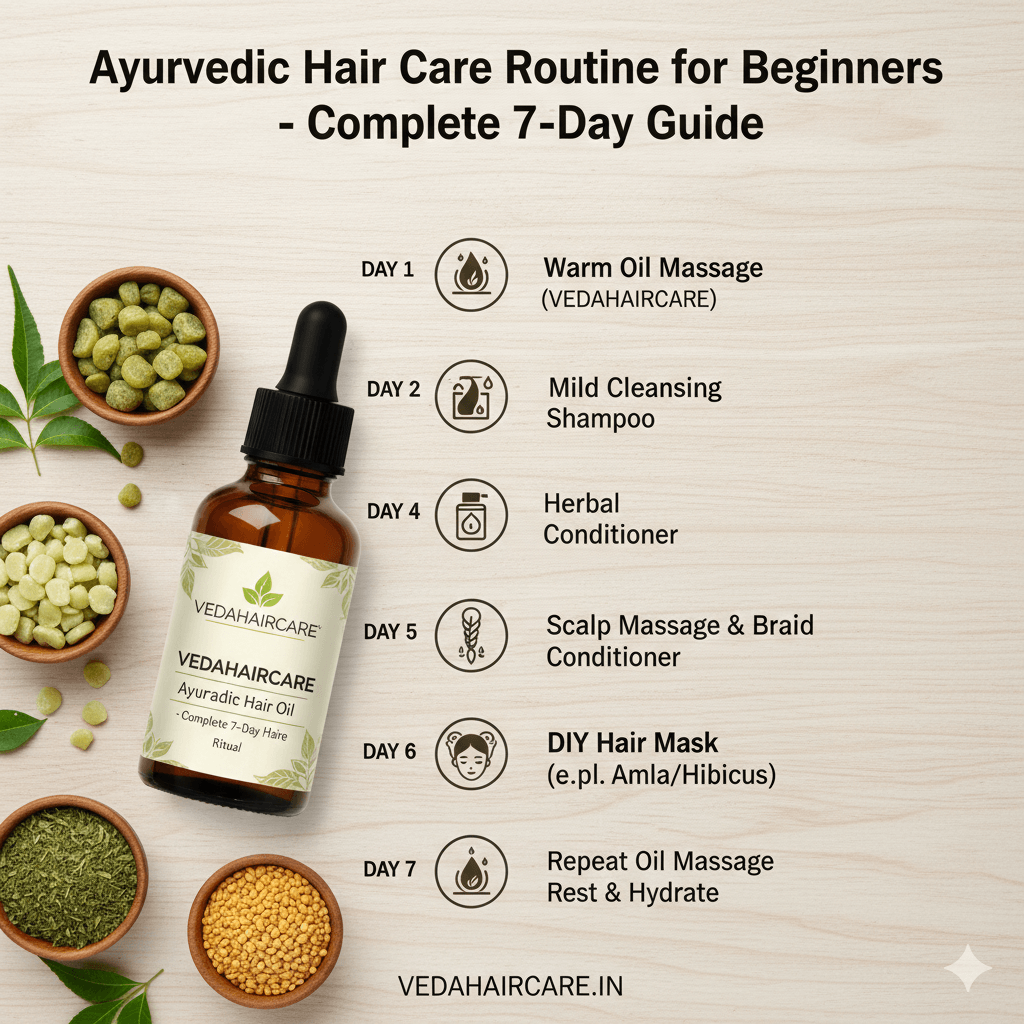 Ayurvedic Hair Care Routine for Beginners - Complete 7-Day Guide