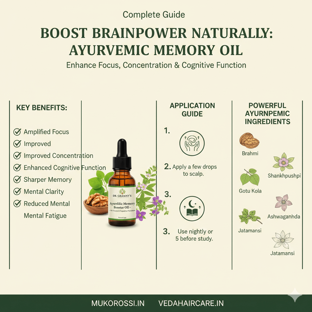 Memory Booster Ayurvedic Oil - Enhance Focus & Concentration Naturally