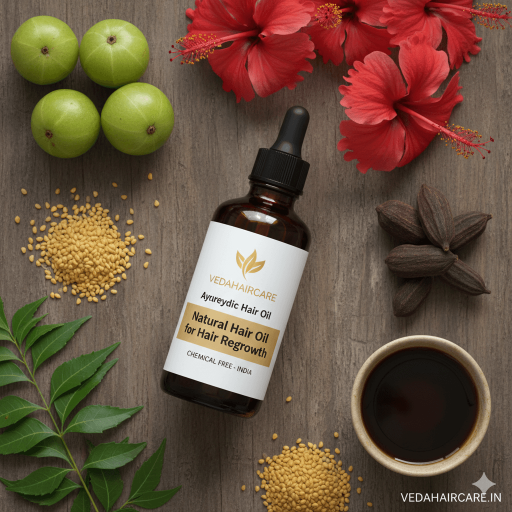 Natural Hair Oil for Hair Regrowth - Science-Backed Results in 8 Weeks